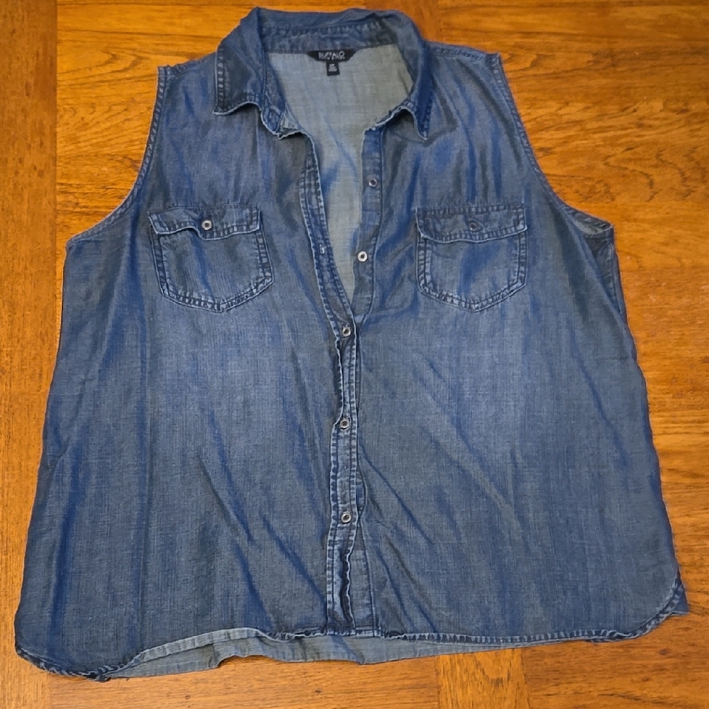 Buffalo David Bitton Dark Blue Denim Top